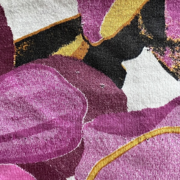 Tory Burch - Blue, Pink & Cream Floral Long Sleeve Shirt - Picture 9 of 9